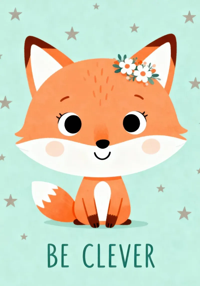 Be Clever Fox pellicola backlit da EverLuvv Studio