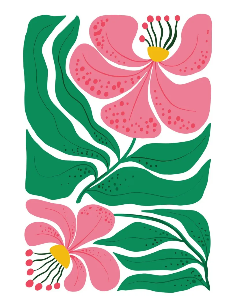 Pink Lily Abstraction carta hahnemühle da LisaArtes
