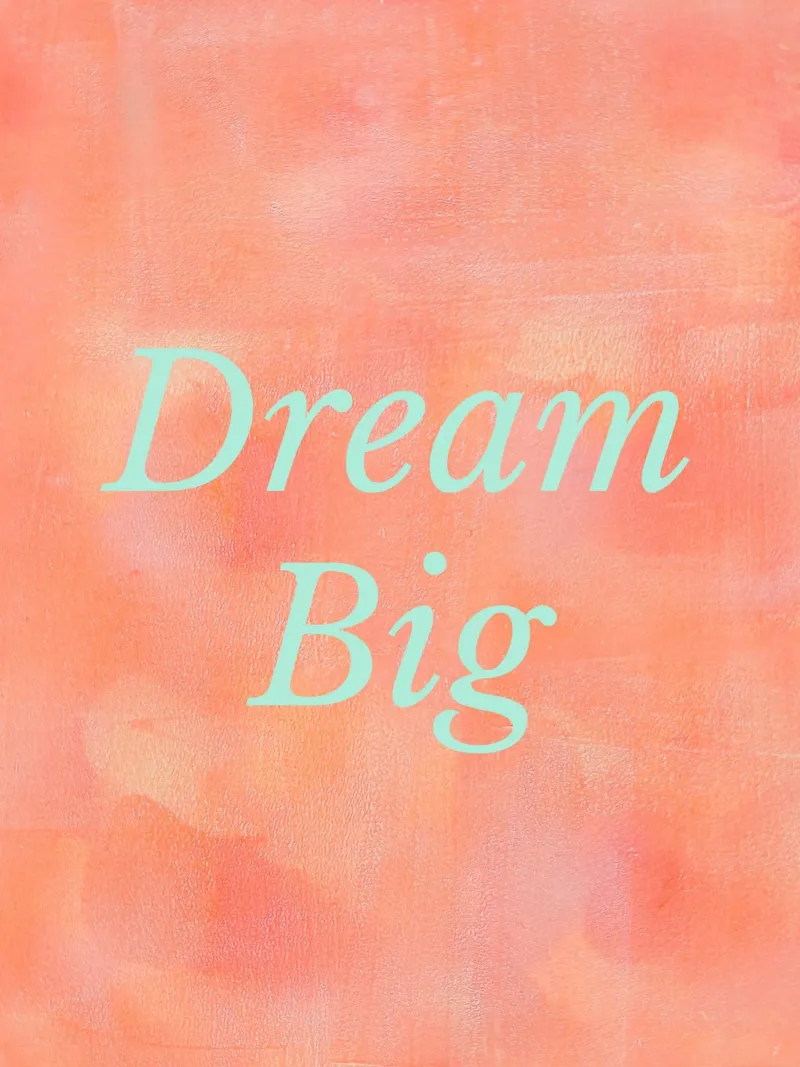 Dream Big Orange Abstract Print pellicola backlit da FABOArt