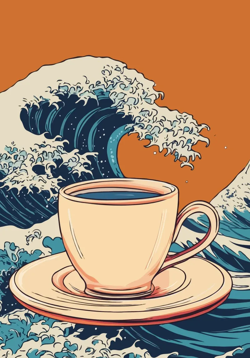 Coffee Wave pellicola backlit da edsonramosart