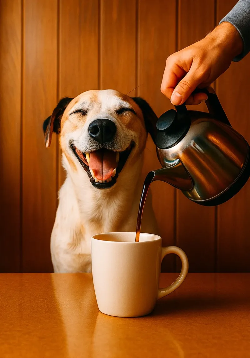 sorriso cane e caffè plexiglass da tamarind