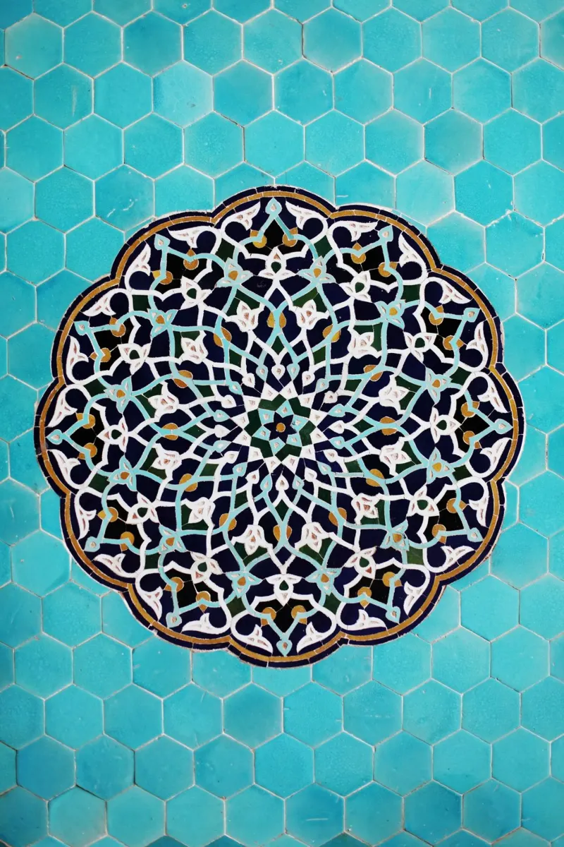 Un mosaico in una moschea in Iran carta hahnemühle da atmospheric pictures