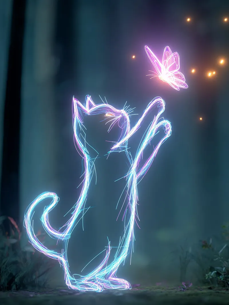 light cat and butterfly pannello forex da scoten