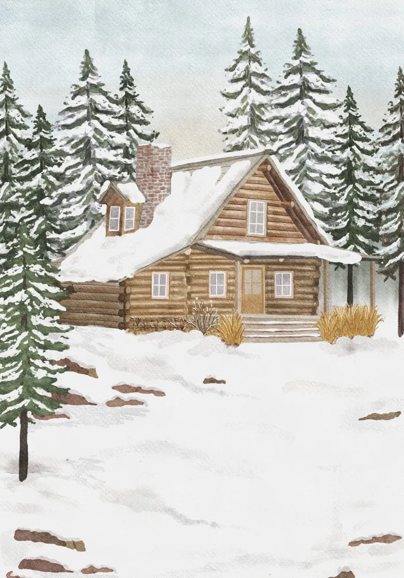 Foresta invernale plexiglass da herzundpapier