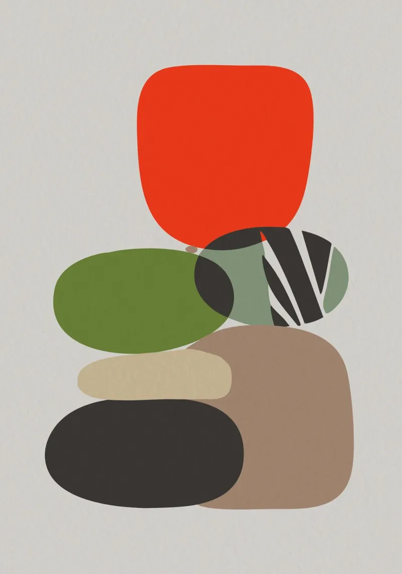 Balancing Shapes No 01 hahnemühle by lazydaypaper