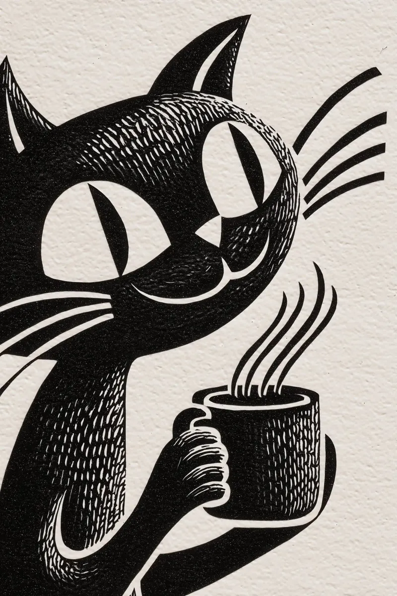 Gatto al caffè | Per i drogati di caffè e gli amanti dei gatti plexiglass da Autofocus