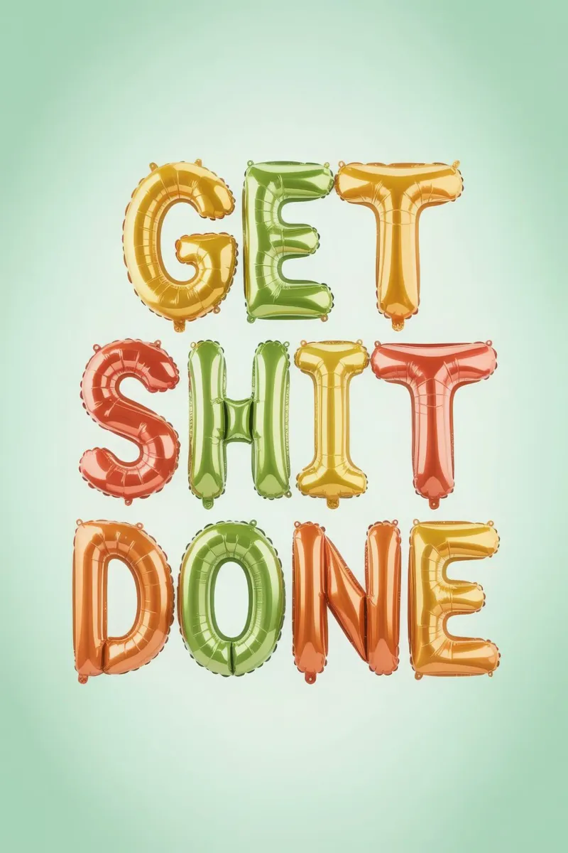 GET SHIT DONE pellicola backlit da Words by Niki