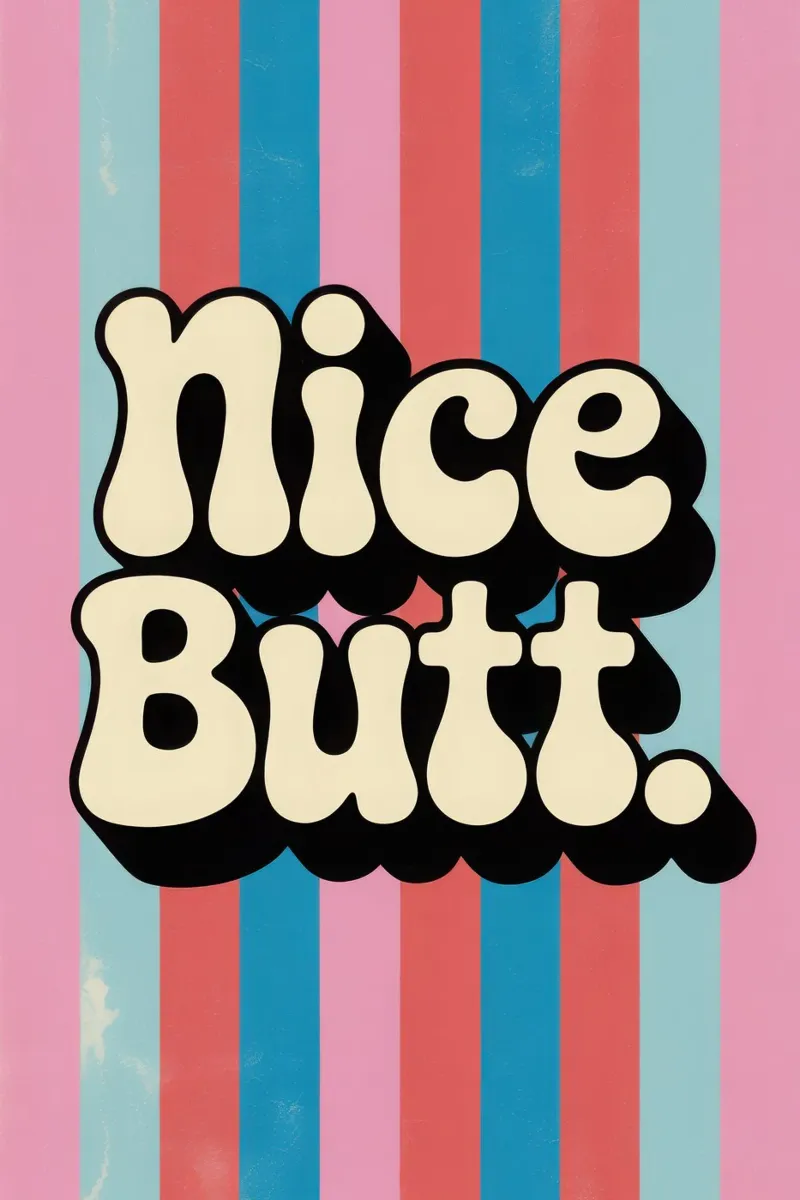 Nice Butt pellicola backlit da Words by Niki