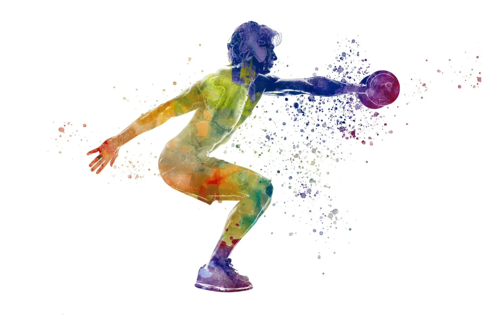 Esercizio di fitness con l'acquerello pellicola backlit da ⚽ Sports Pulse