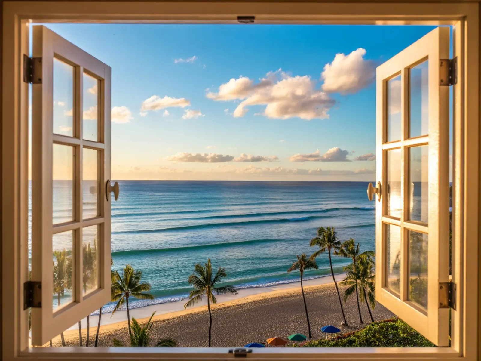 Open Window on Waikiki Beach canvas by Plain Thoughts