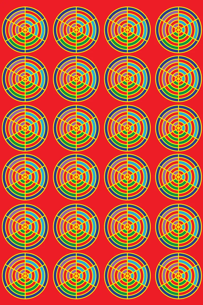 cerchio a spirale bullseye pellicola backlit da boeboe