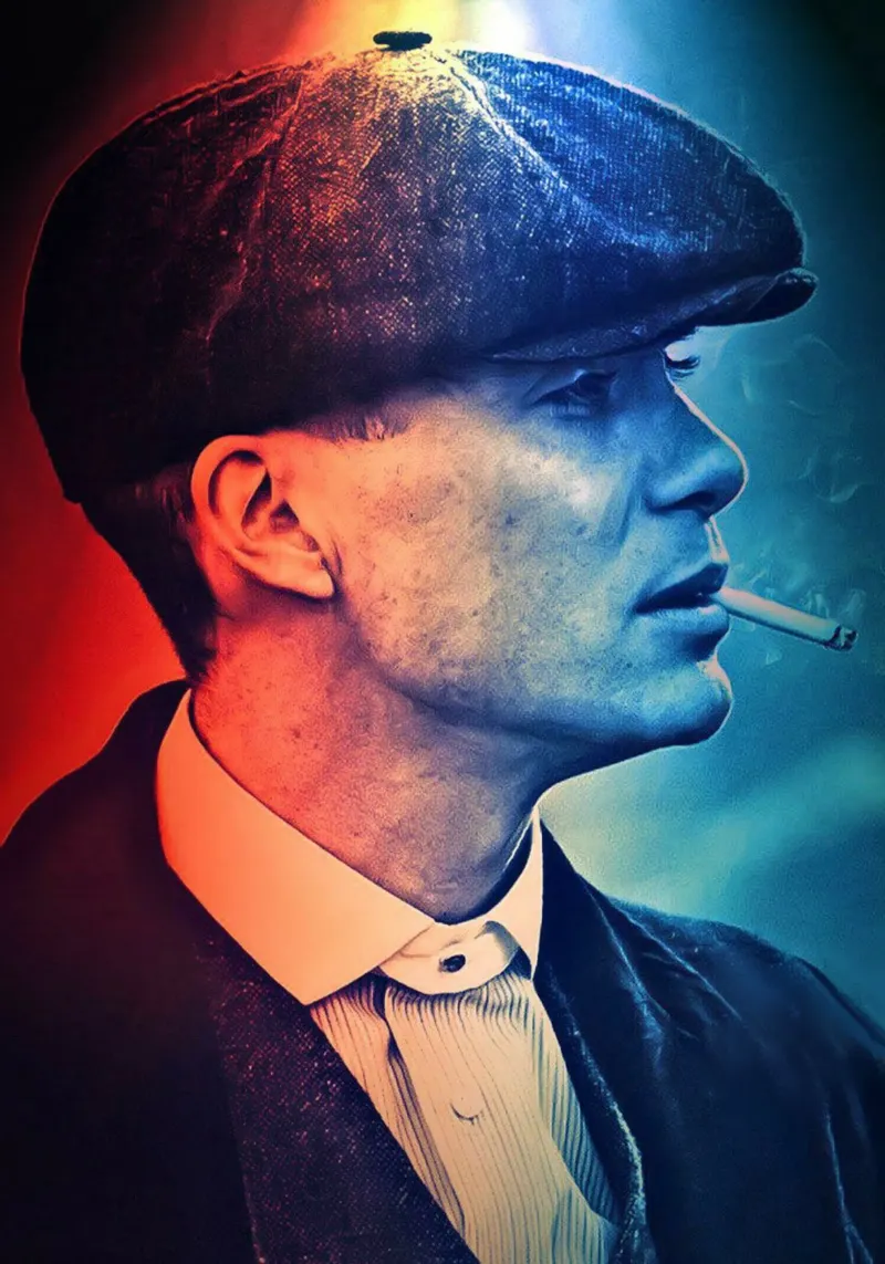 Ritratto di Thomas Shelby pellicola backlit da LUMINTU
