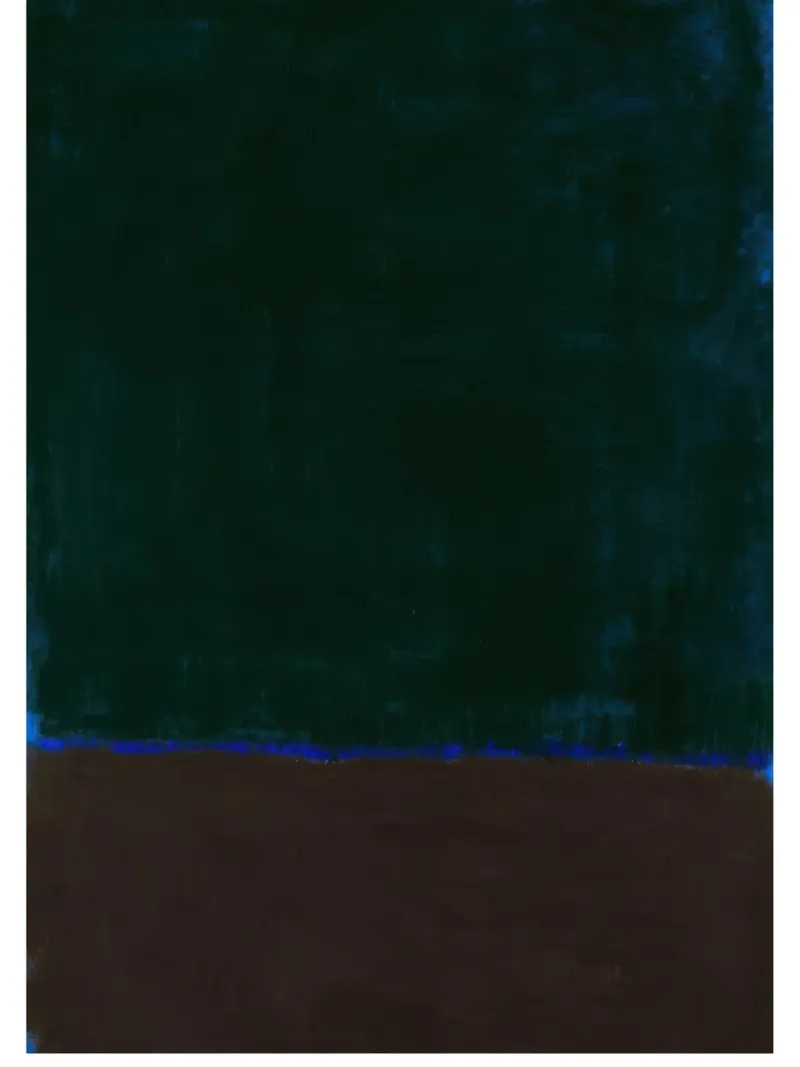 Mark Rothko Marrone e nero su blu tela da traveler