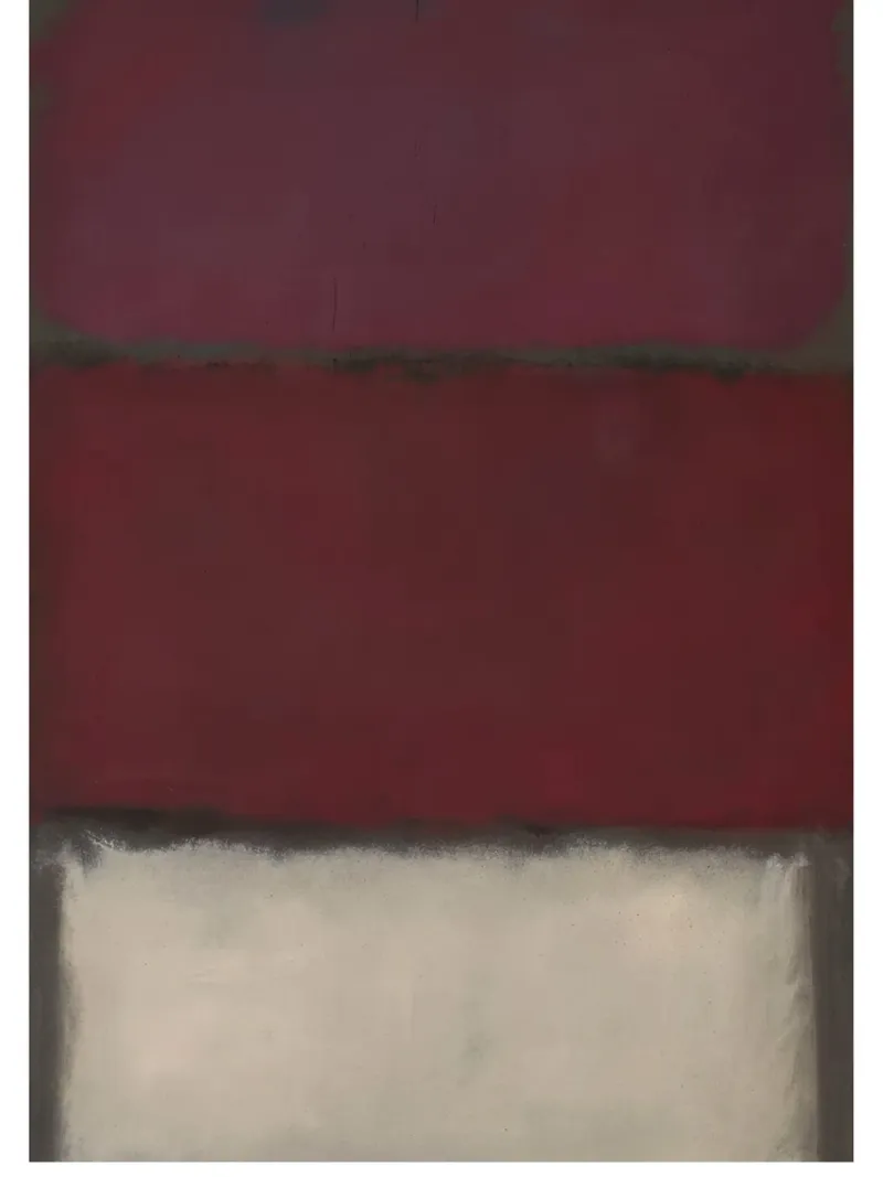Mark Rothko Borgogna, rosso e bianco alluminio dibond da traveler