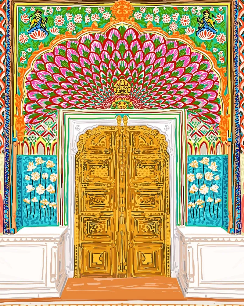Ingresso al Palazzo di Jaipur carta hahnemühle da 83oranges