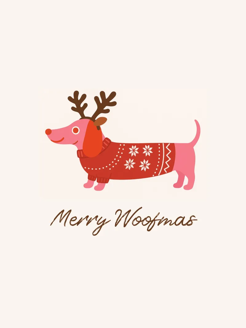 Merry Woofmas alluminio dibond da Made in Bavaria