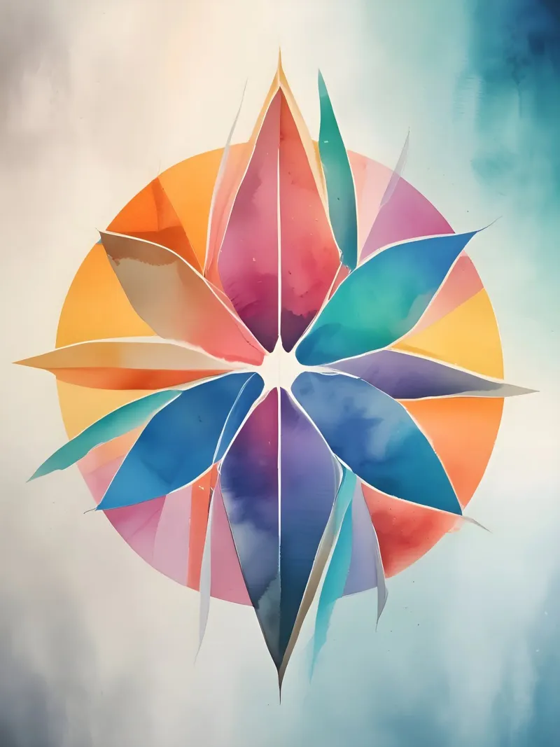 Armonia dei colori - design astratto moderno pellicola backlit da Minimalism