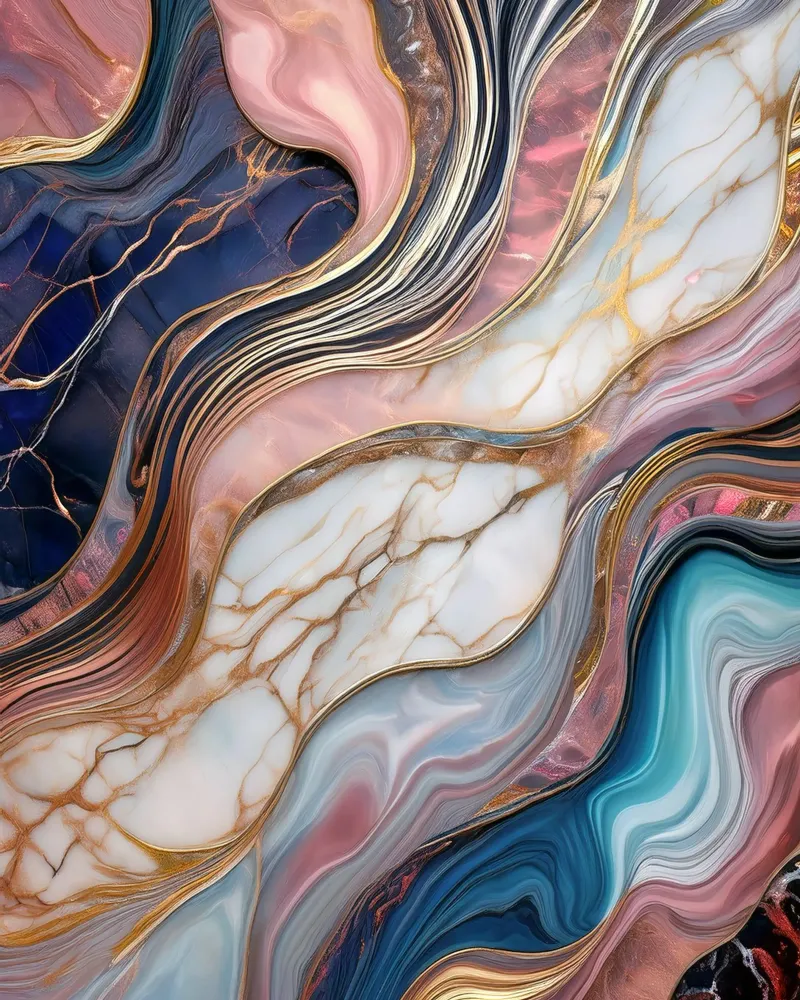 Marble print - Pink #1 hahnemühle by Hightown Design