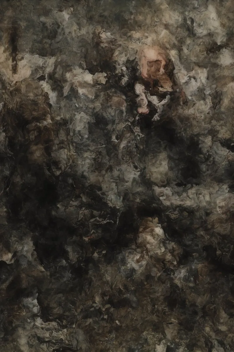 Abstract Painting with Humanoid Form hahnemühle by DesignDoodle