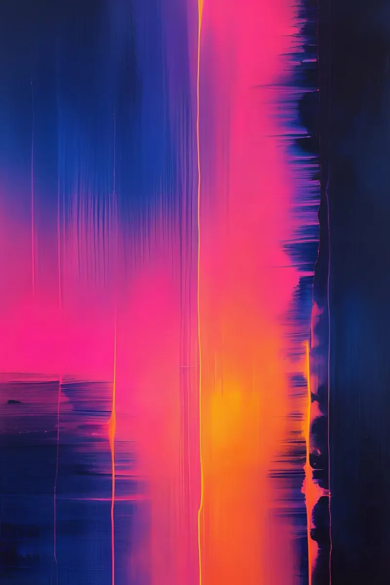 Strisce astratte Pinkesh con distorsione digitale pellicola backlit da DesignDoodle