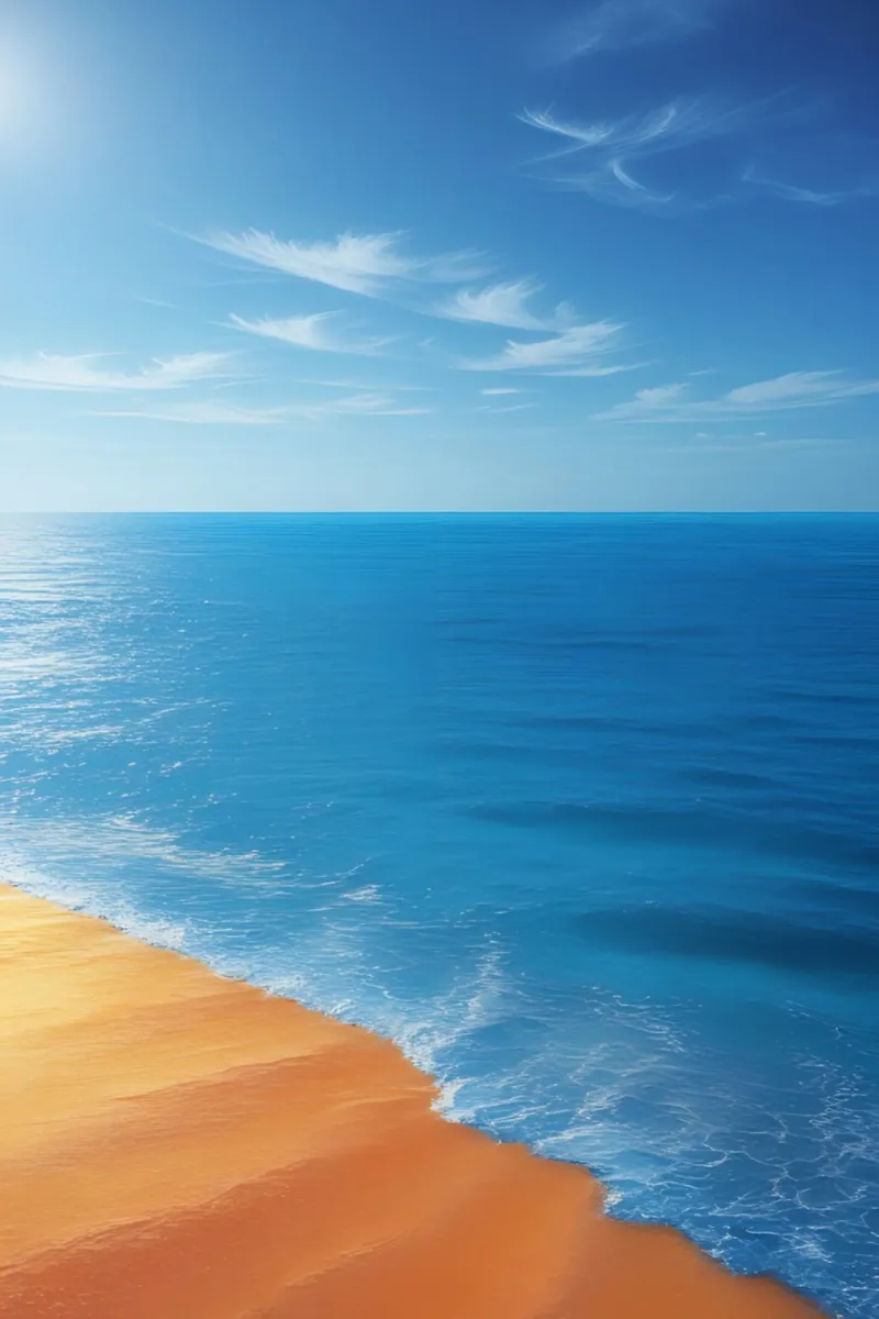 Orizzonte spiaggia e oceano pannello forex da DesignDoodle