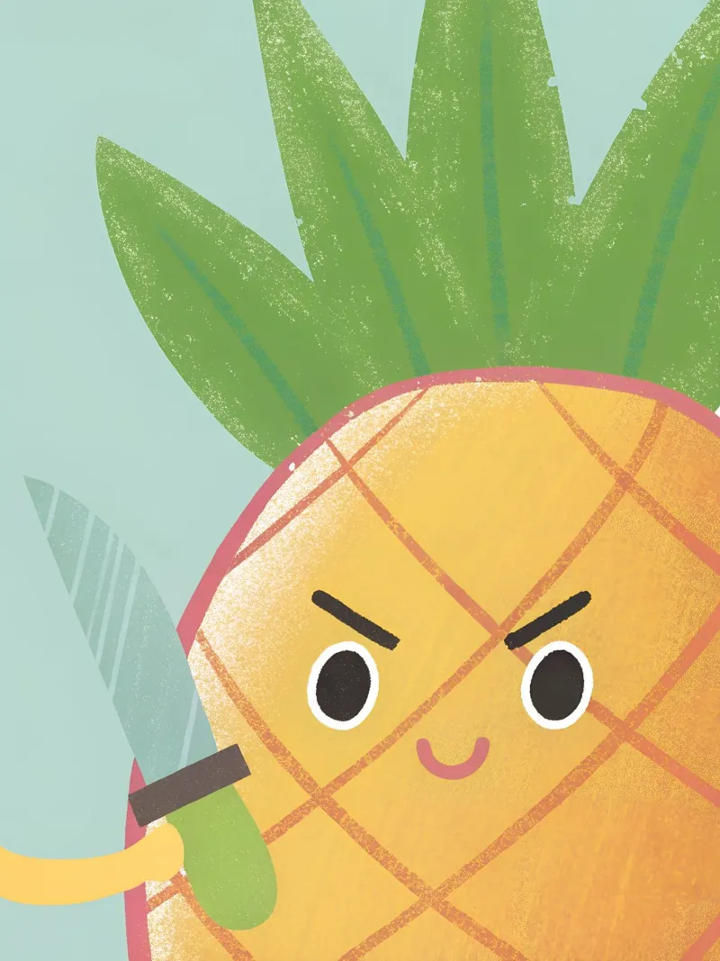 Ananas con coltello poster da LOYAL SHOP