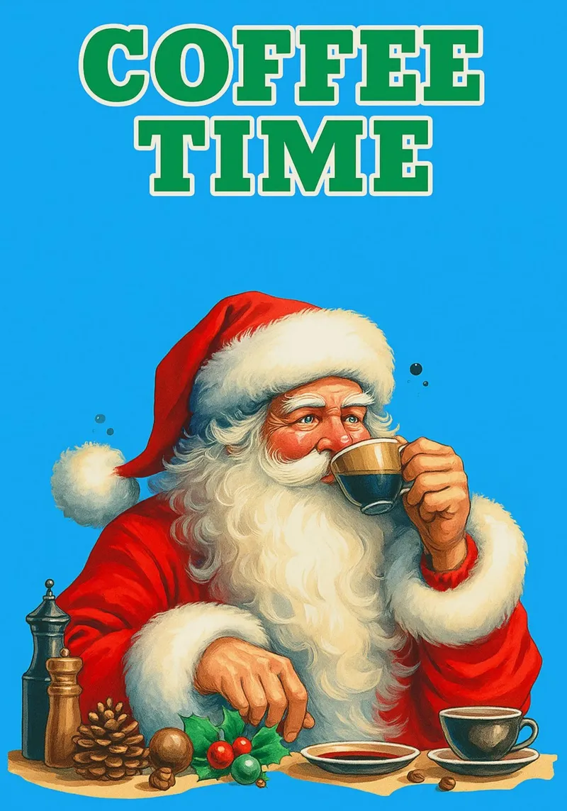 Babbo Natale al caffè plexiglass da Avocadoz