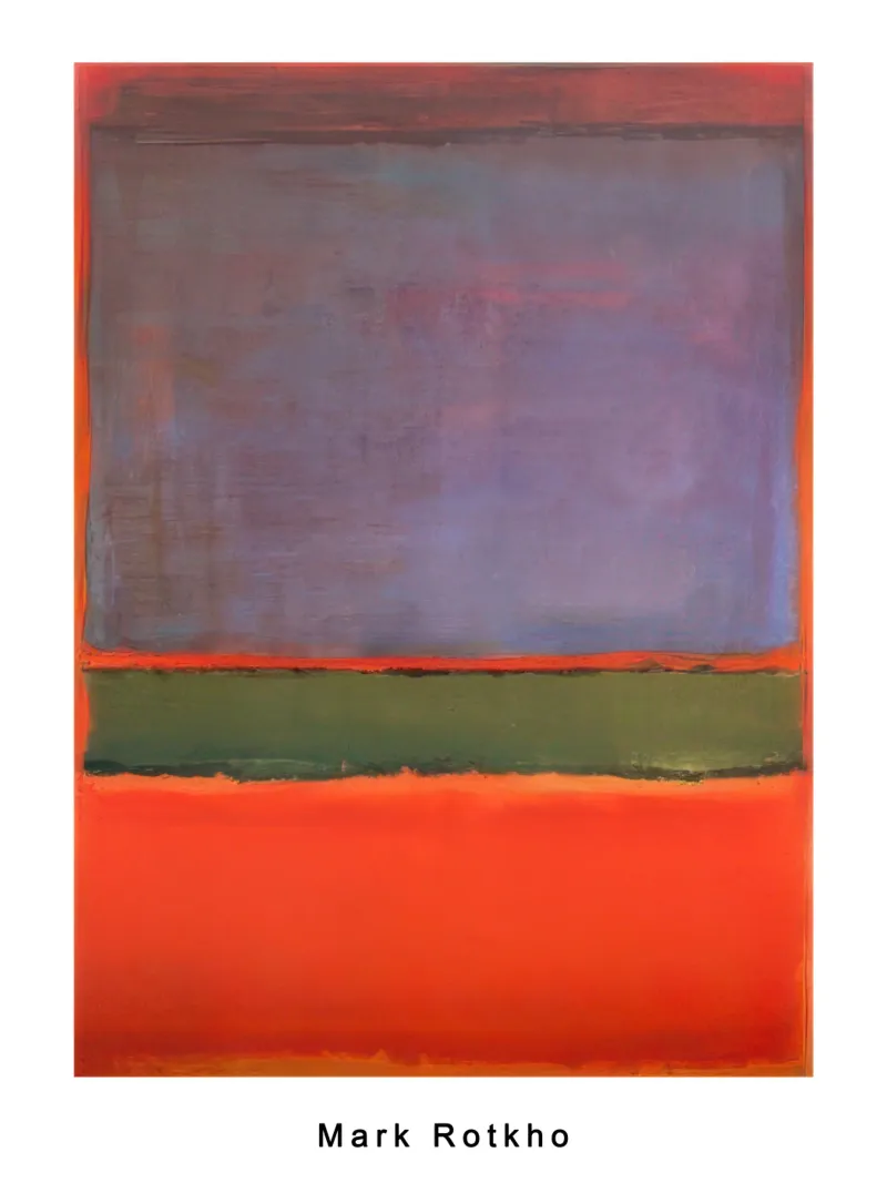 mark rothko no 6 viola verde e rosso 1951 carta hahnemühle da traveler