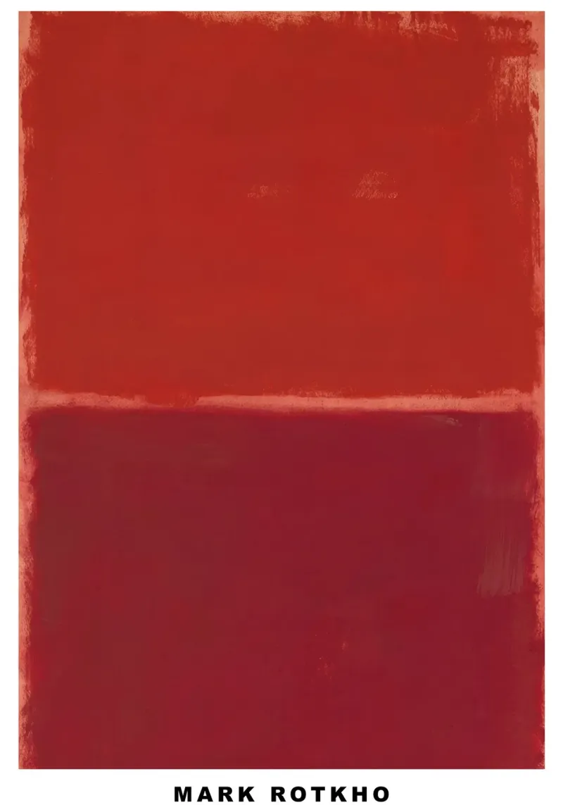 Mark Rothko Rosso su rosso plexiglass da traveler