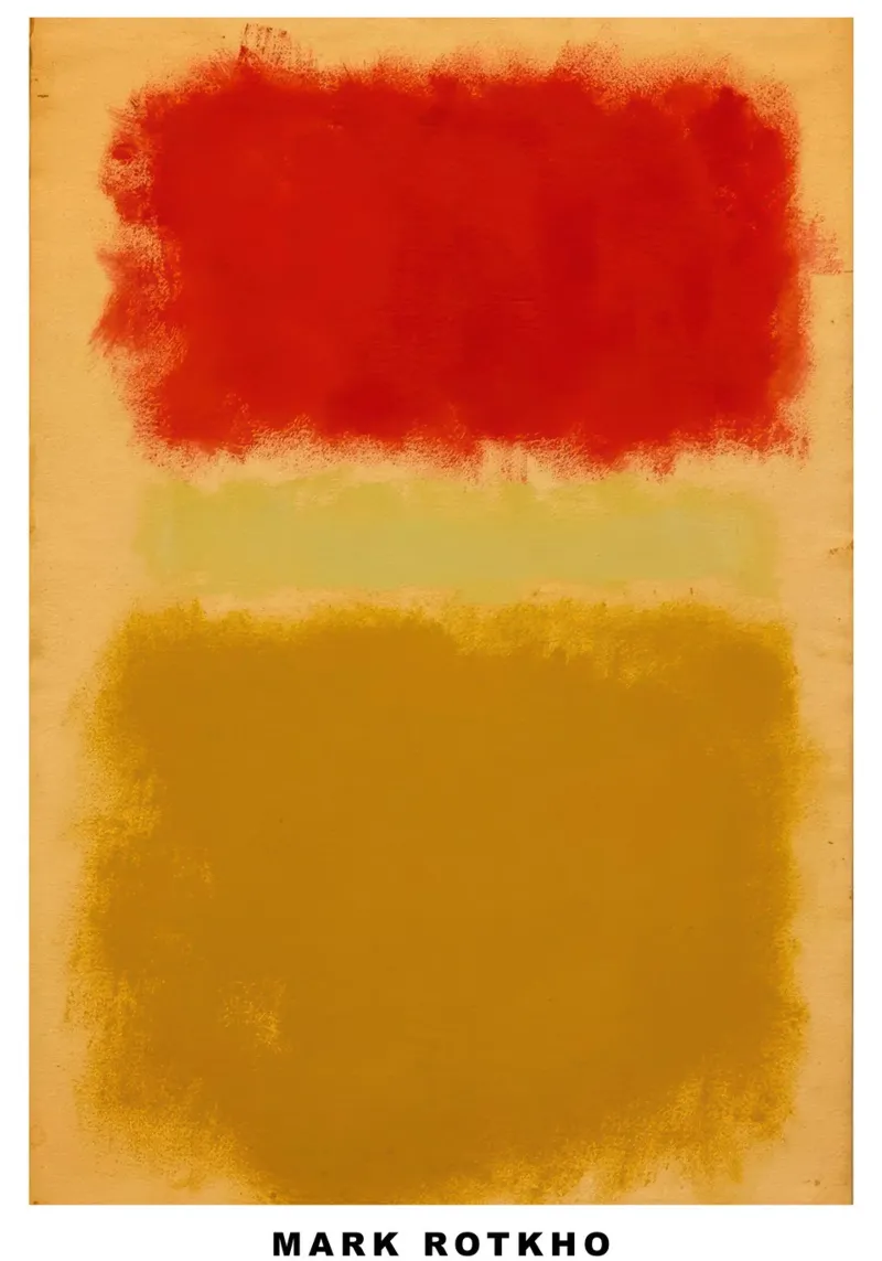 Mark Rothko Rosso, Giallo Mustrad e Arancione plexiglass da traveler