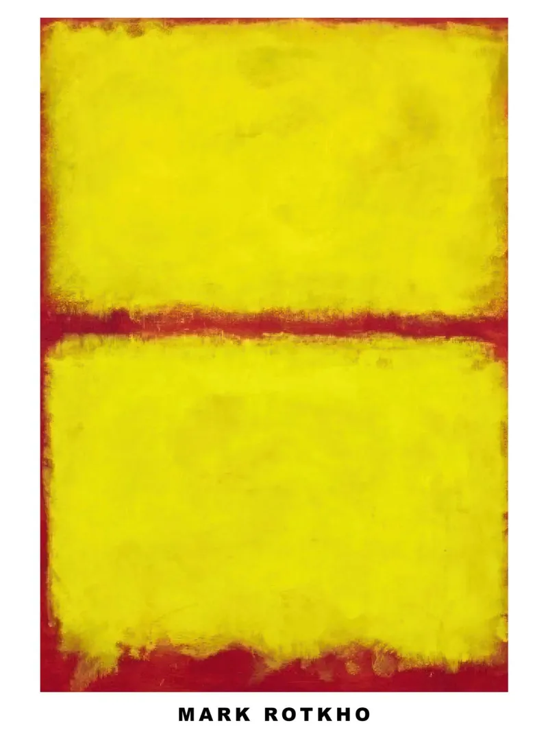 Mark Rothko Giallo su rosso plexiglass da traveler