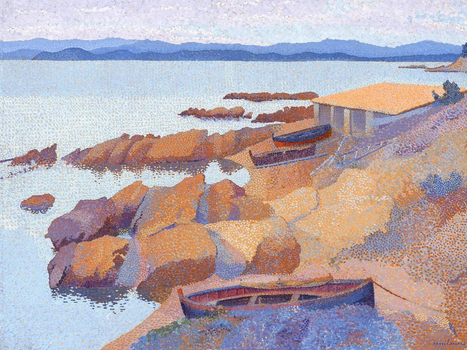Costa vicino ad Antibes pellicola backlit da Roy Terrell