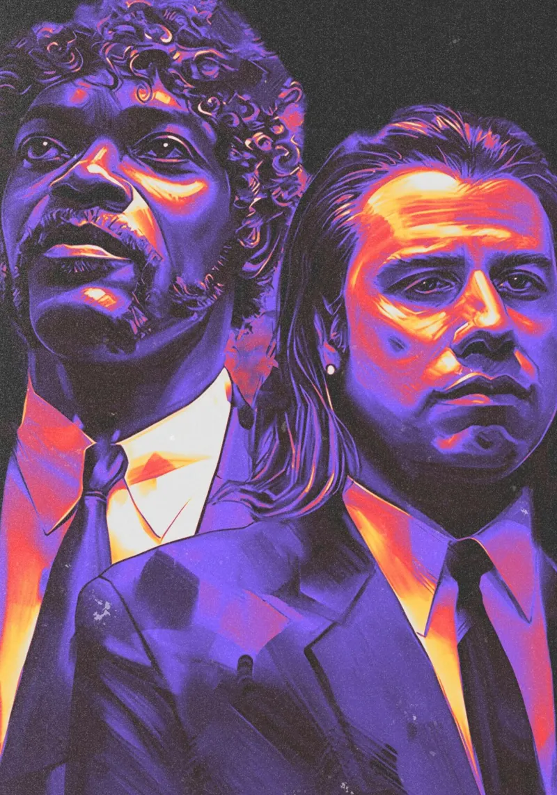Vincent and Jules from Pulp Fiction alluminio dibond da Limitless Prints