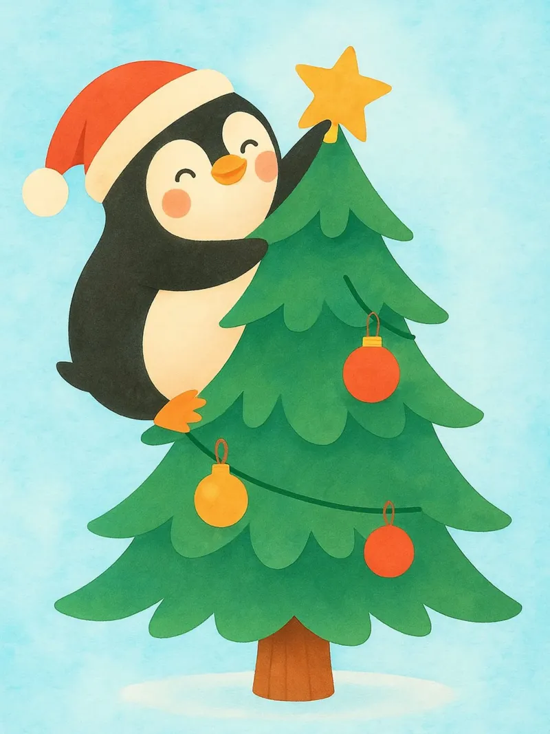 pinguino di Natale pellicola backlit da SADELA