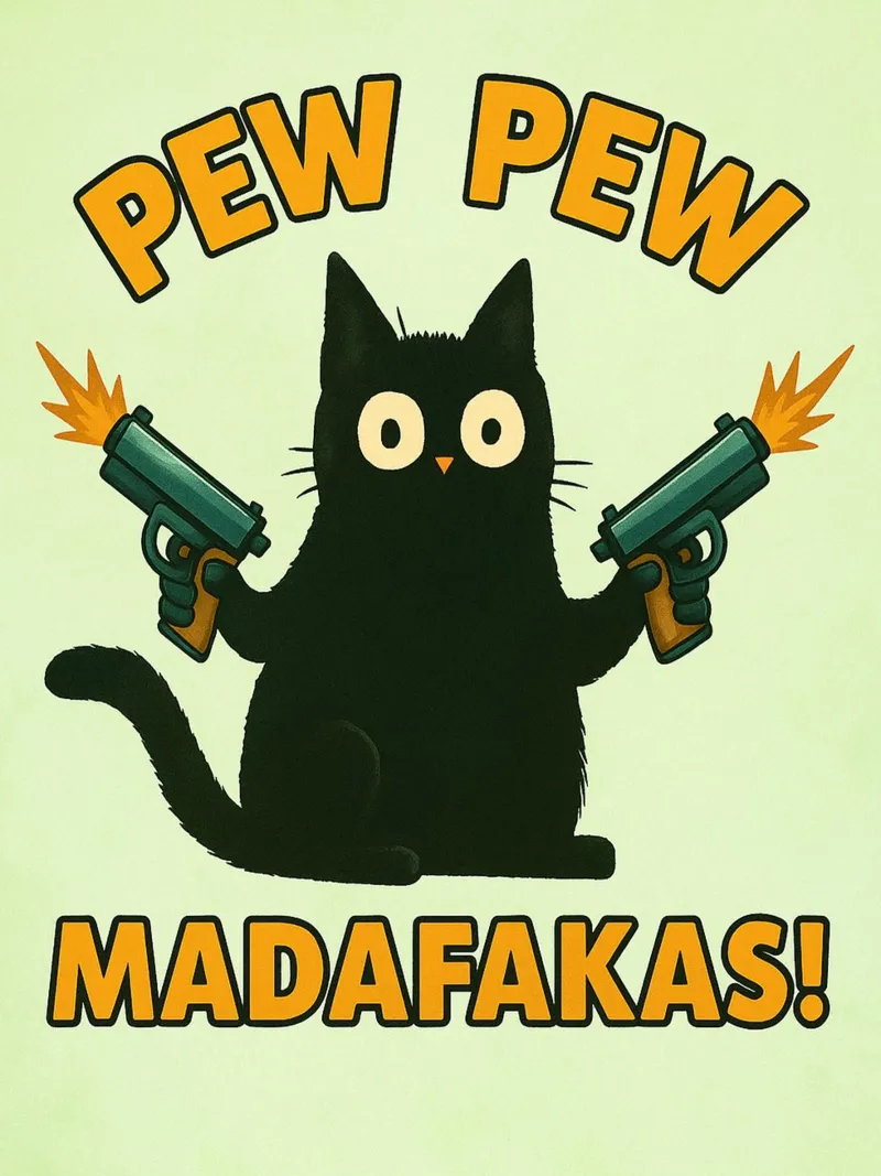 gatto pew pew madafakas plexiglass da SADELA