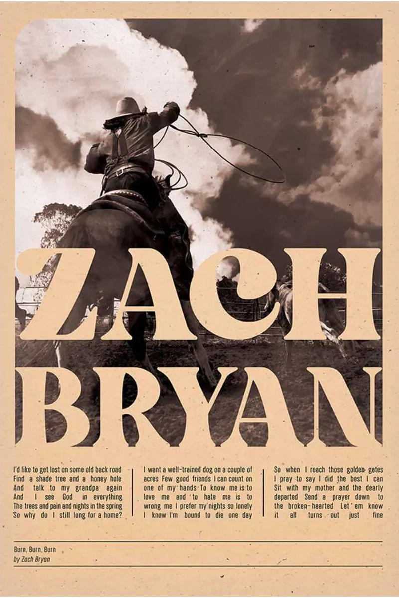 Zach Bryan plexiglass da esoygeboys