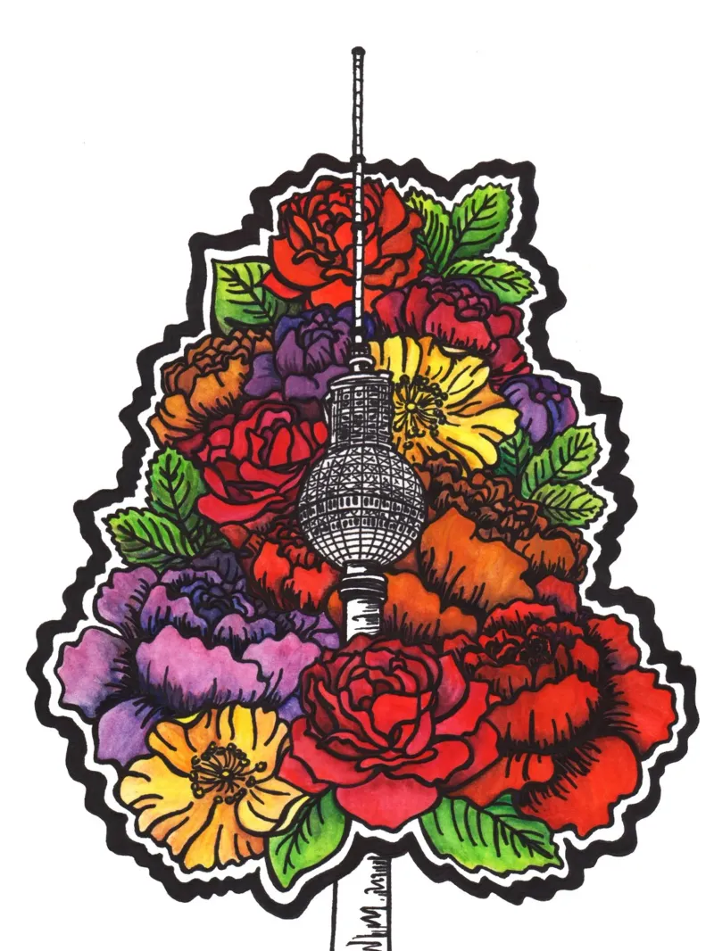 Blumen-Fernsehturm Hahnemühle von KP Design
