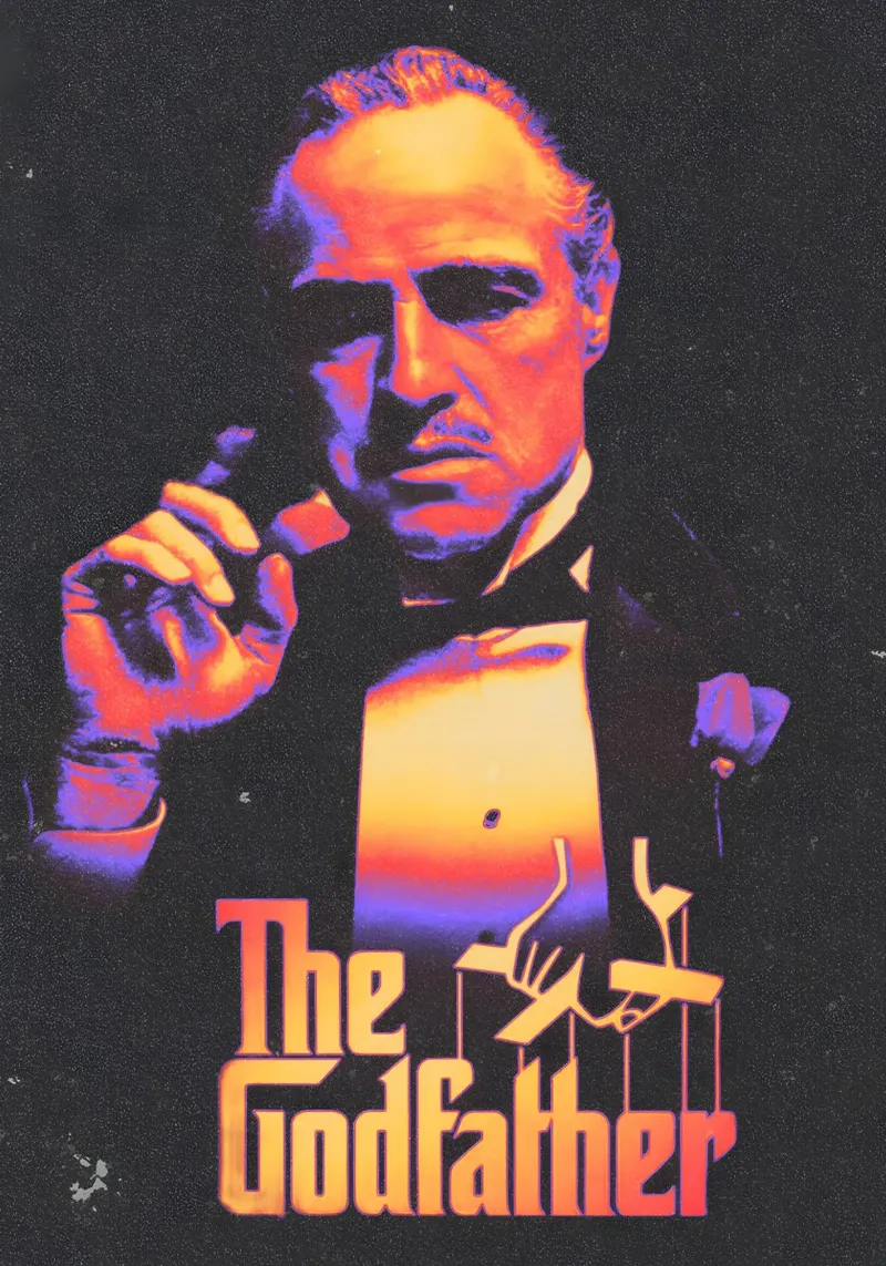 The God Father with title alluminio dibond da Limitless Prints