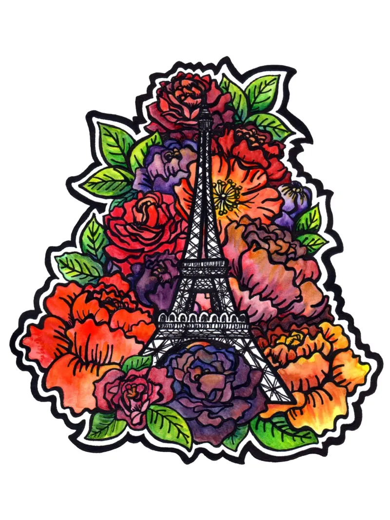 Fiore Torre Eiffel poster da KP Design