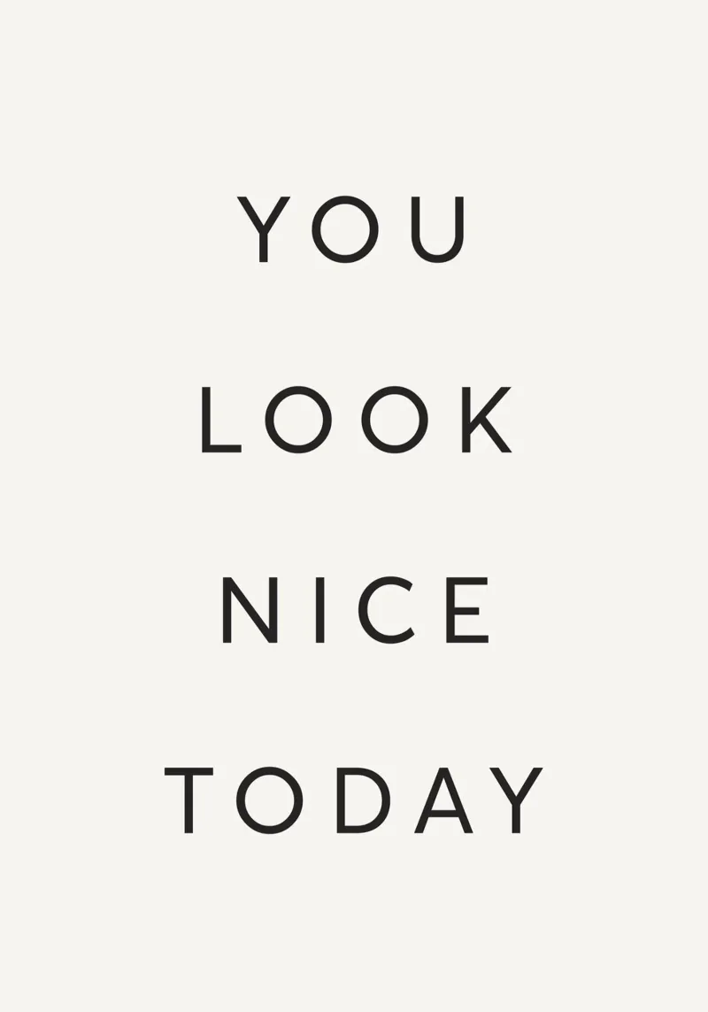 You Look Nice Today carta hahnemühle da Lolly & Roobs