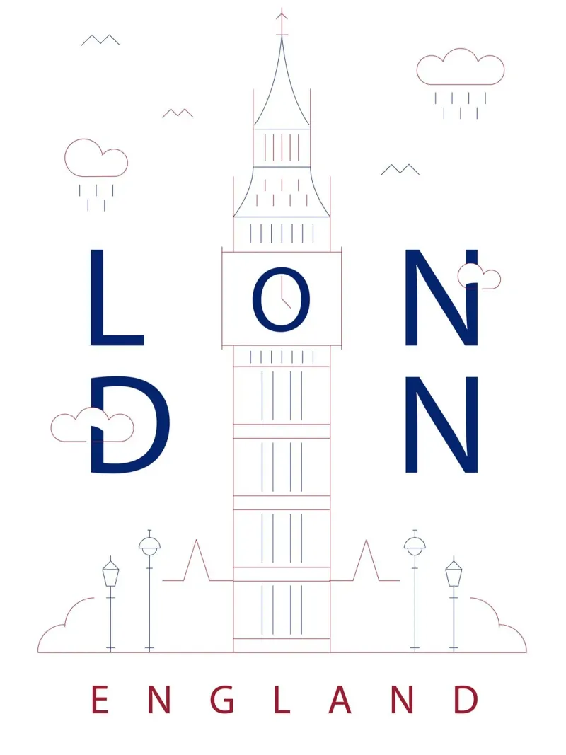 Skyline di Londra pellicola backlit da 🎁 NOBELART