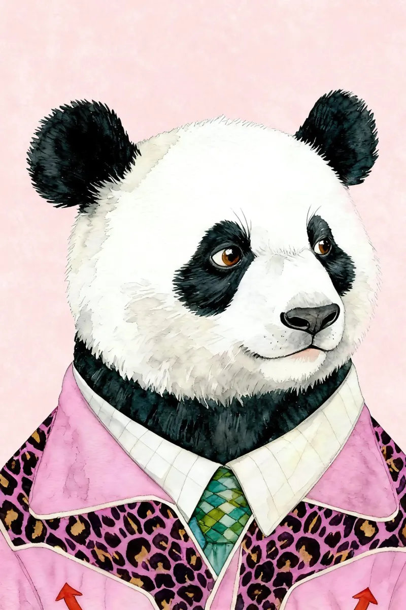 Panda illustration carta hahnemühle da Attaboy Dsgn