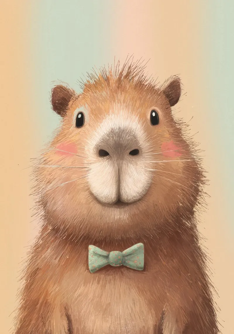 Capybara Animal Character alluminio dibond da Attaboy Dsgn