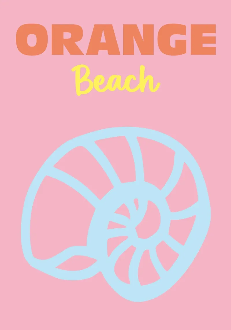 Orange Beach 01 alluminio dibond da Colorful Homes