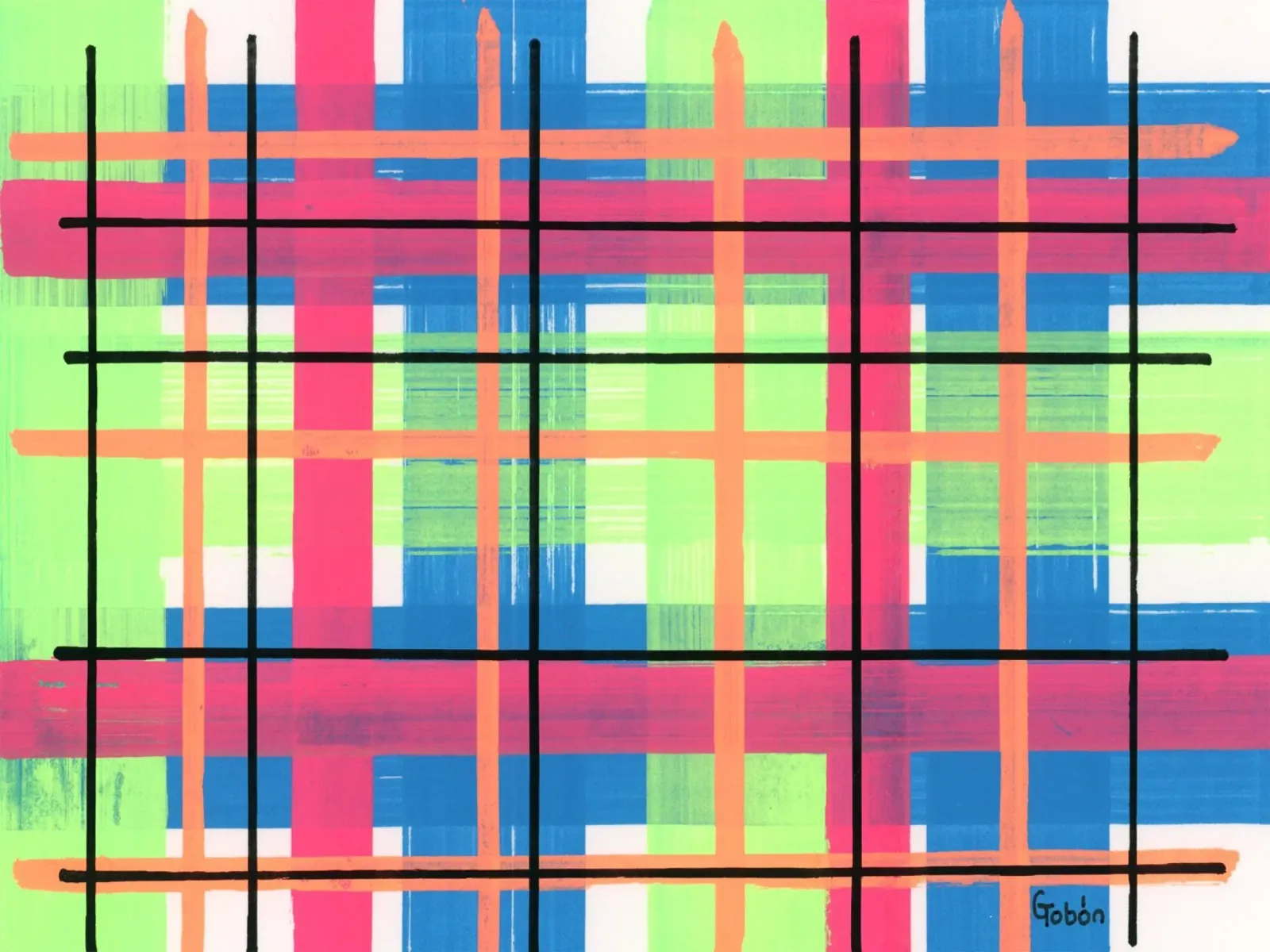 Tartan poster con telaio in legno da gtobonart