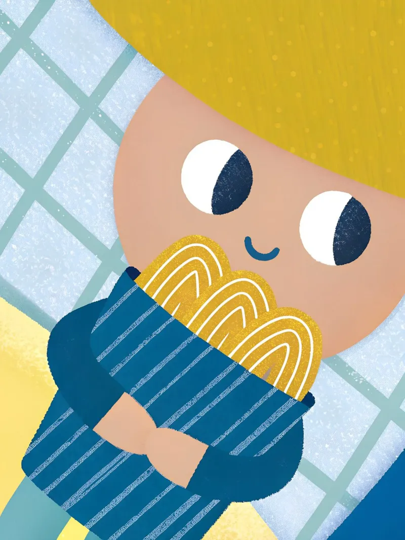 Bambini con Churros alluminio dibond da LOYAL SHOP