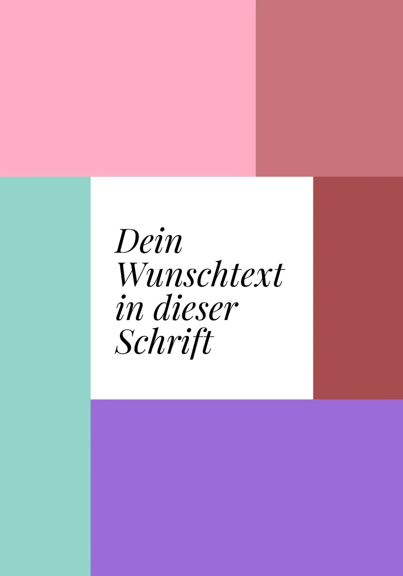 Wunschtext - geometrisch rosa grün pellicola backlit da BAINAI BRICK
