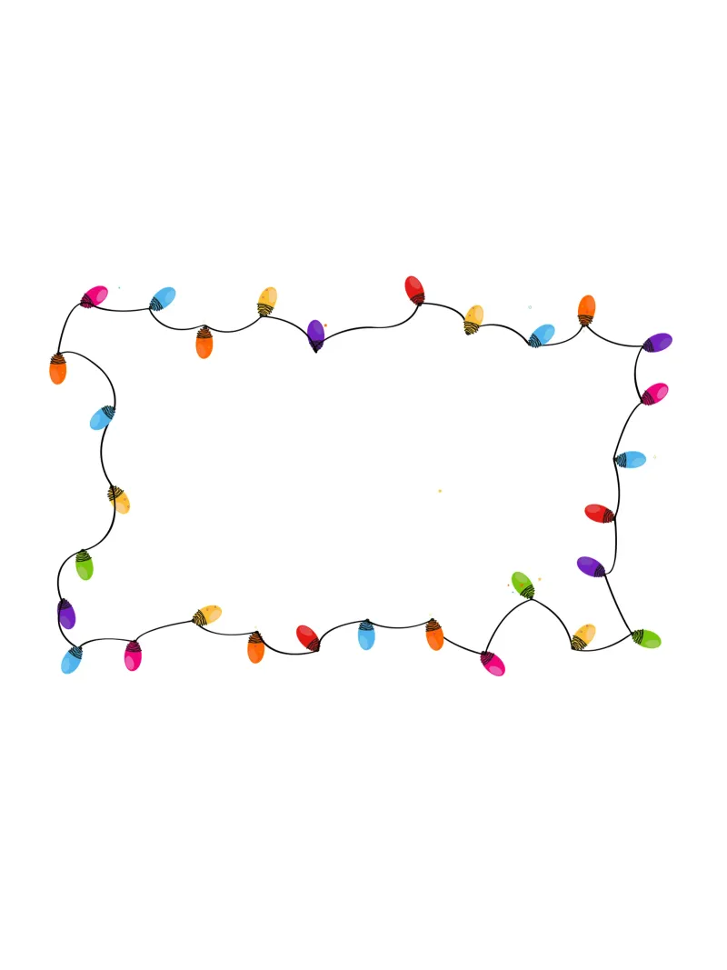 Cornice natalizia colorata con lampadina plexiglass da GalerieGG