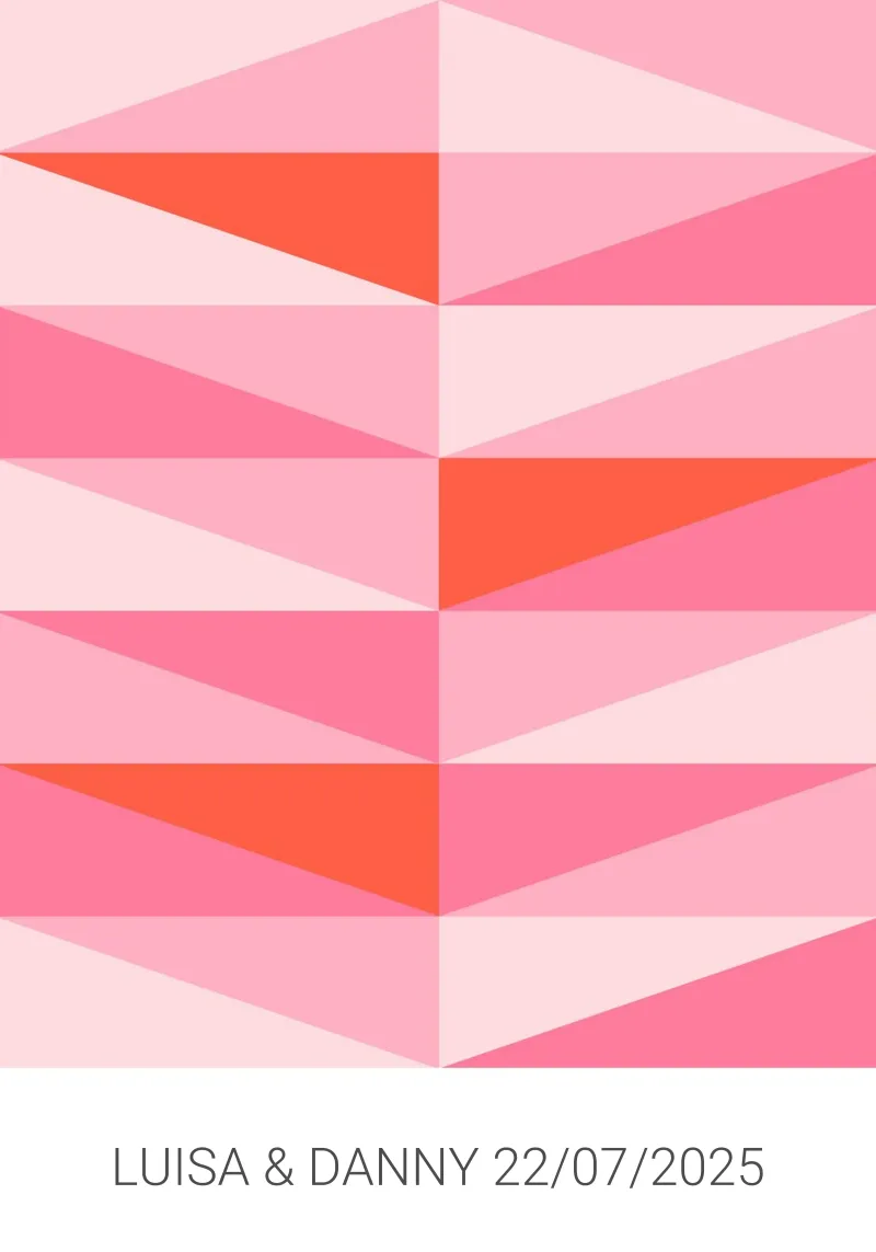Wunschtext - Rosa Pastell alluminio dibond da BAINAI BRICK