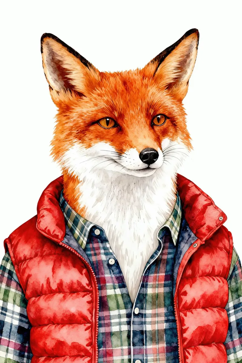 Fox in Puffer alluminio dibond da Attaboy Dsgn